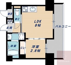 アドバンス江坂ラシュレの物件間取画像